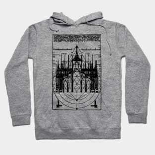 Vitruvius 1511 Architectural Plans Cathedral Hoodie